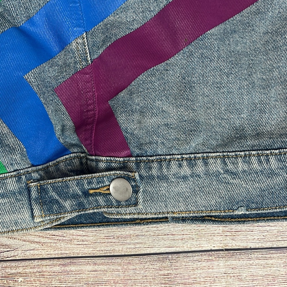 Target Pride Collection Rainbow Detailed Denim Vest Size Small - Picture 7 of 8